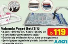 VAKUMLU POŞET SETİ 3'LÜ